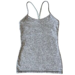 Lululemon Athletica Power Y Tank Top Gray Size 6